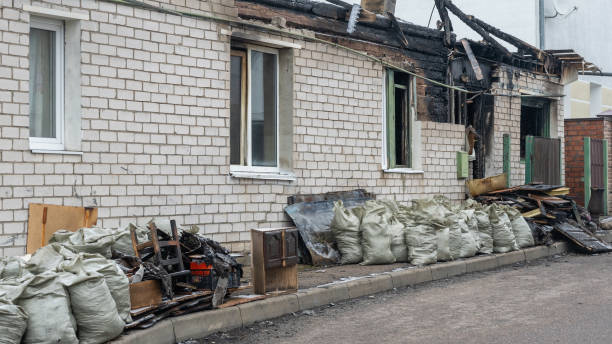 Professional Fire Damage Restoration technician working in Media, PA